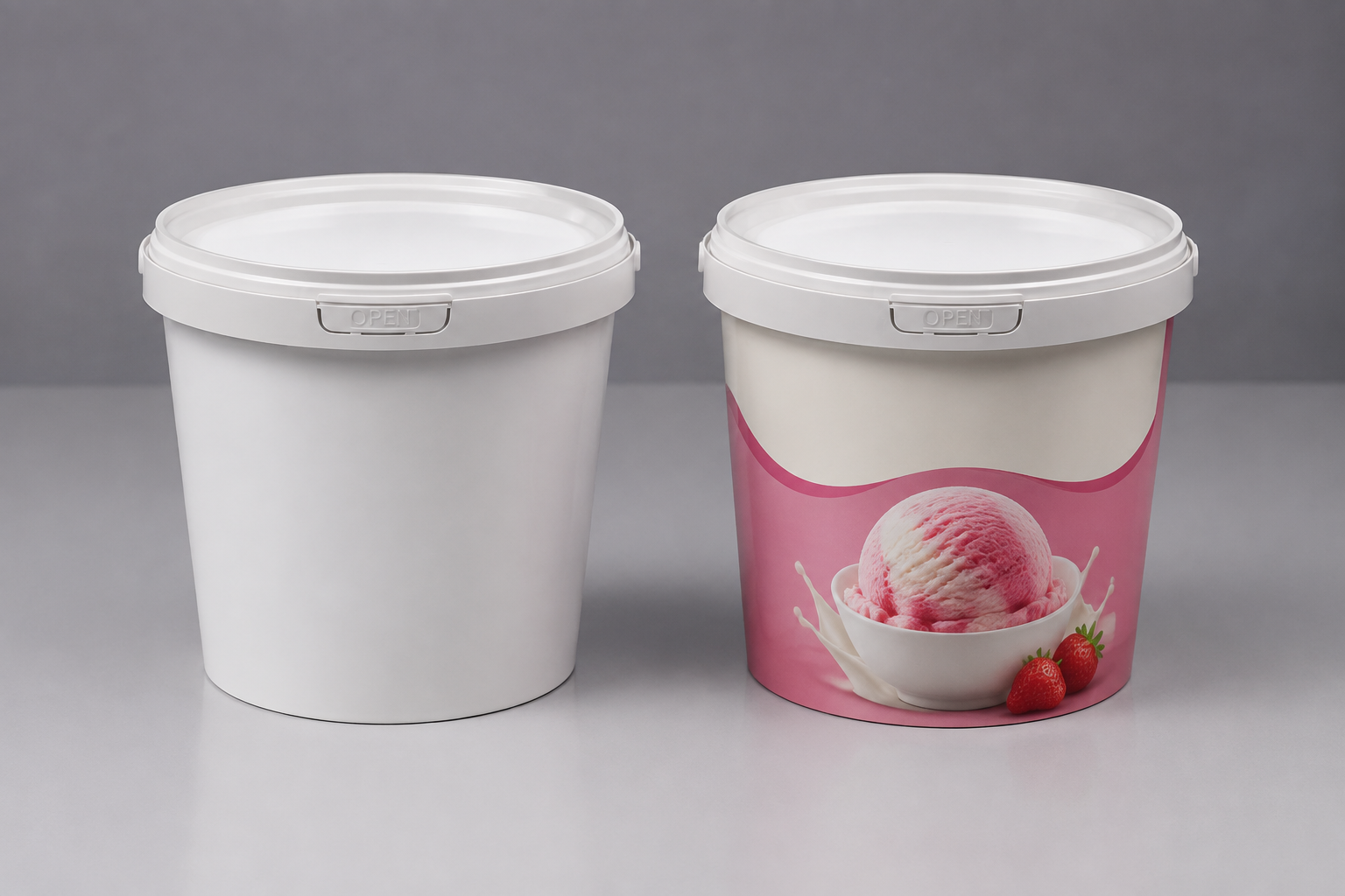 gelato 1 l tubs · round frozen dessert tubs round tubs with snap-tight lids for ice cream, gelato, and frozen desserts —