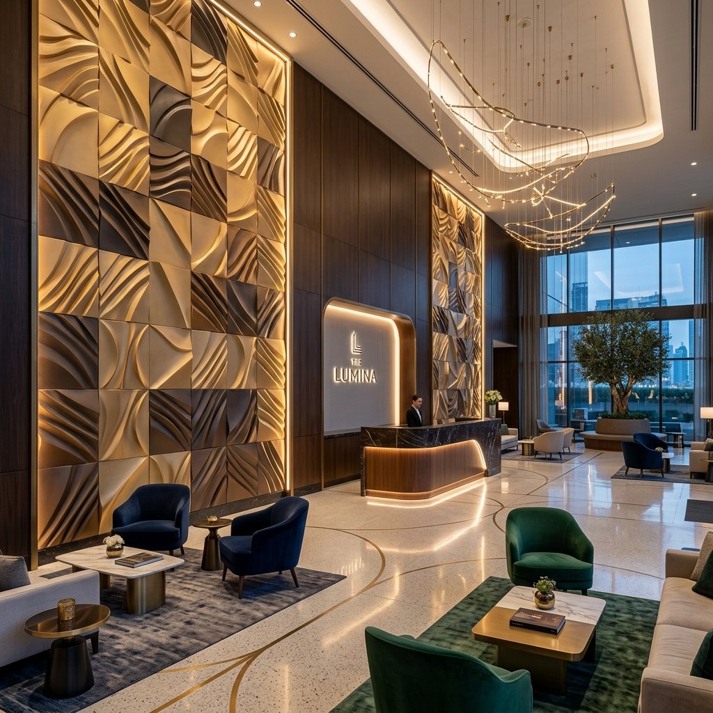 Installed wall panels at project site